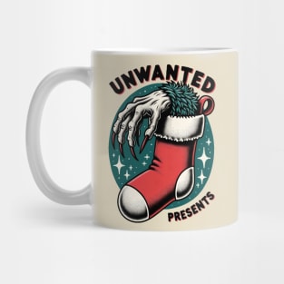 Funny Christmas Monster Hand T-Shirt - 'Unwanted Presents' Spooky Holiday Mug